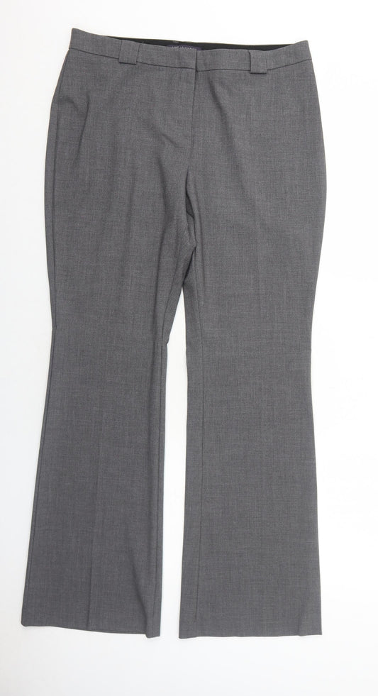 Womens UK Size 14 Marks and Spencer Regular Fit Dress Pants Grey Trousers