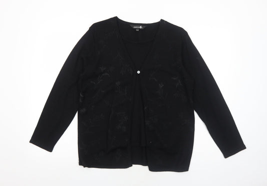 Womens UK Size S Debbie Morgan Black Cardigan Jumper