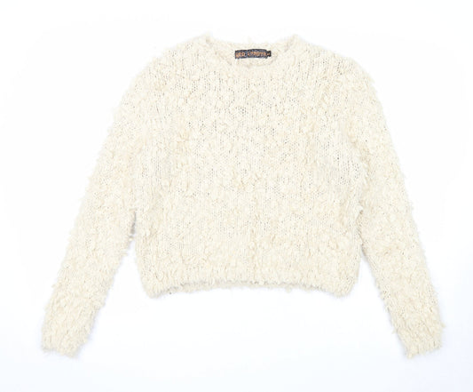 Womens UK Size M QED London Beige Pullover Jumper