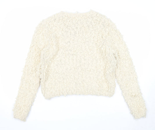 Womens UK Size M QED London Beige Pullover Jumper