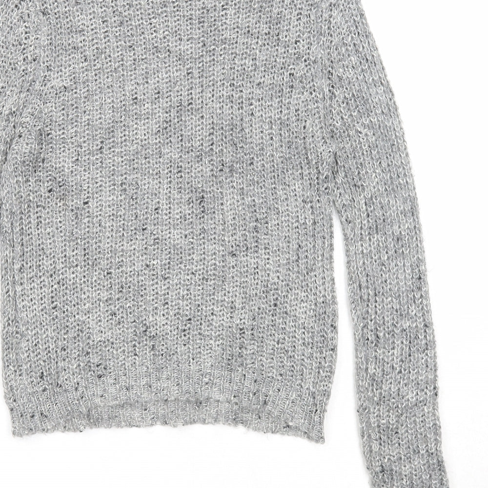 Womens UK Size XS Divided Grey Pullover Jumper