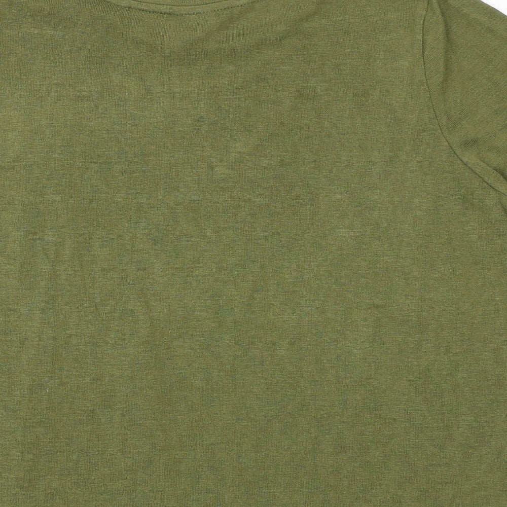 Womens UK Size 4 ASOS Green Basic T-Shirt
