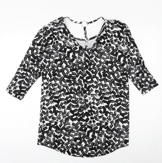 Womens UK Size 10 Dorothy Perkins Black Basic Blouse