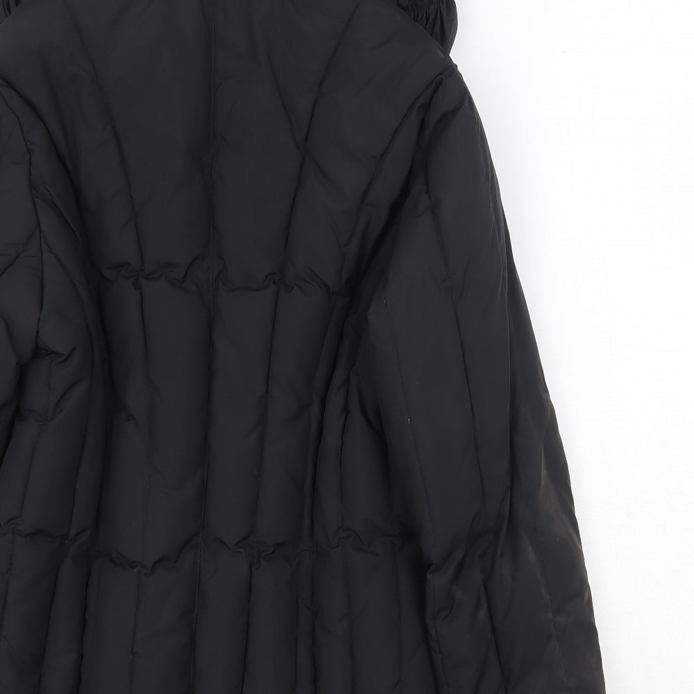 Womens UK Size S Per Una Black Quilted Coat