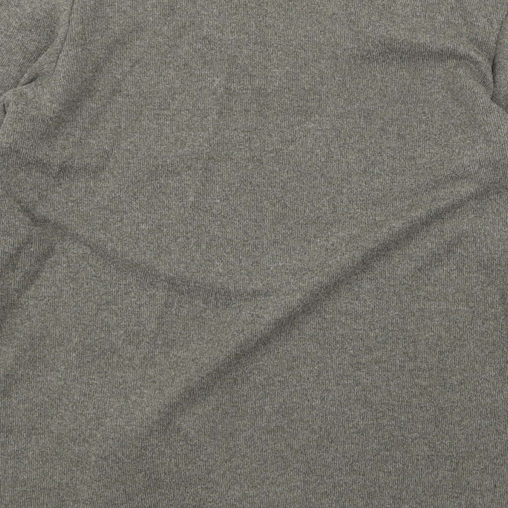 BHS Womens Green V-Neck Polyester Pullover Jumper Size 14