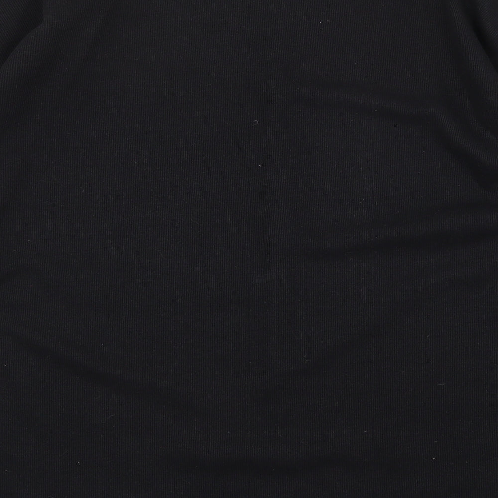 Womens UK Size 2XL Donna Lewis Black Basic T-Shirt