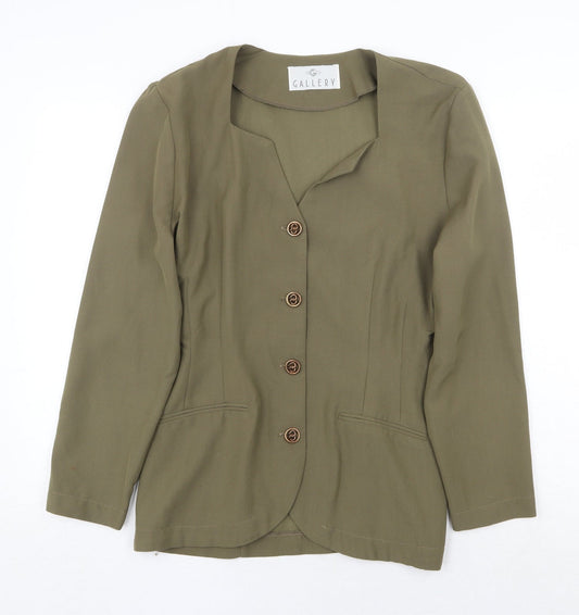 Womens UK Size 12 Gallery Green Jacket