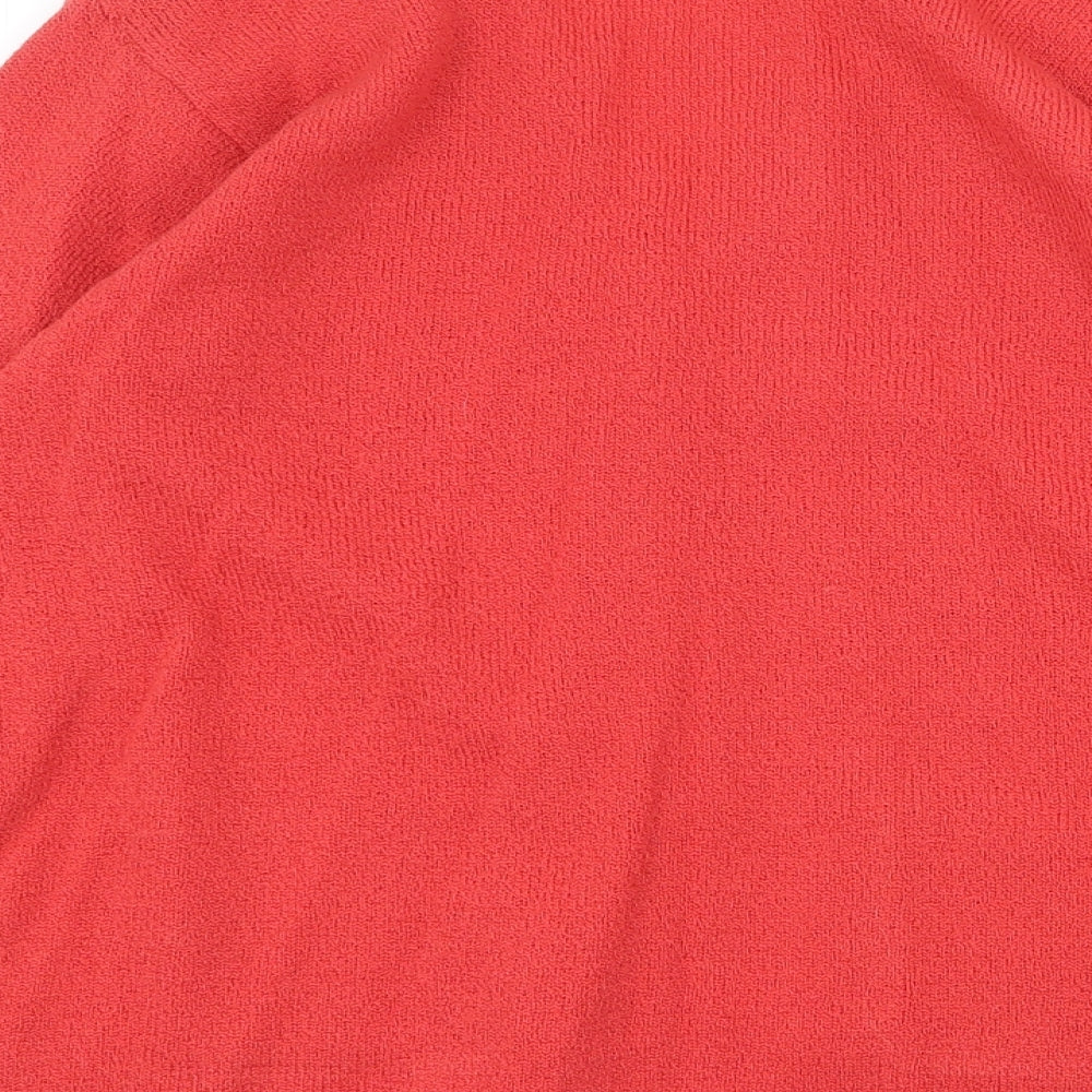 Womens UK Size M Akal Collection Orange Cardigan Jumper