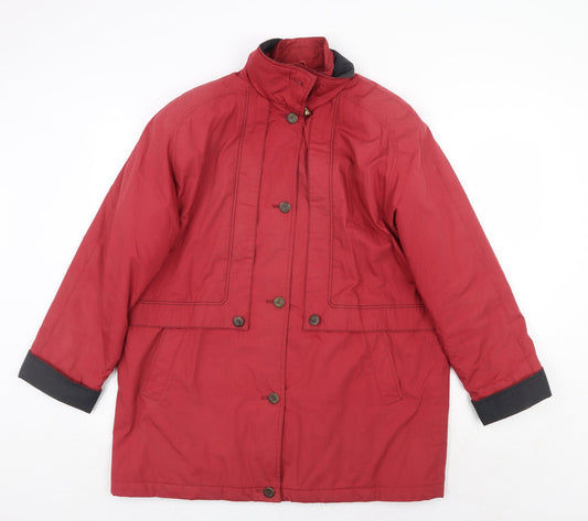 Womens UK Size 14 Telemac Red Pea Coat