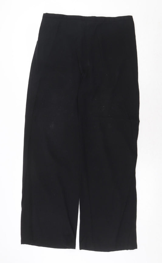 Womens UK Size 12 EWM Regular Fit Black Trousers