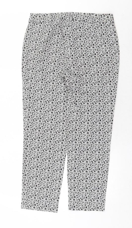 Womens UK Size 10 Miss Selfridge Regular Fit White Trousers