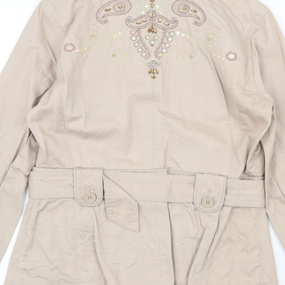 Womens UK Size 10 Debenhams Beige Jacket