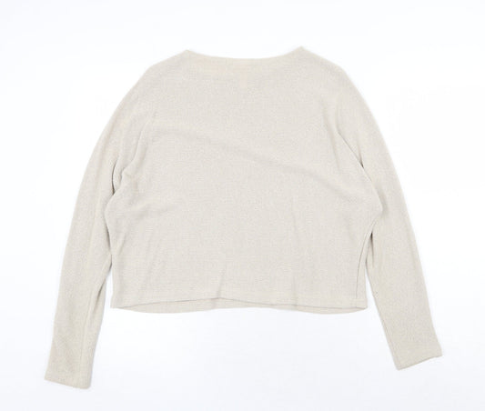 Womens UK Size XS H&M Beige Pullover Jumper