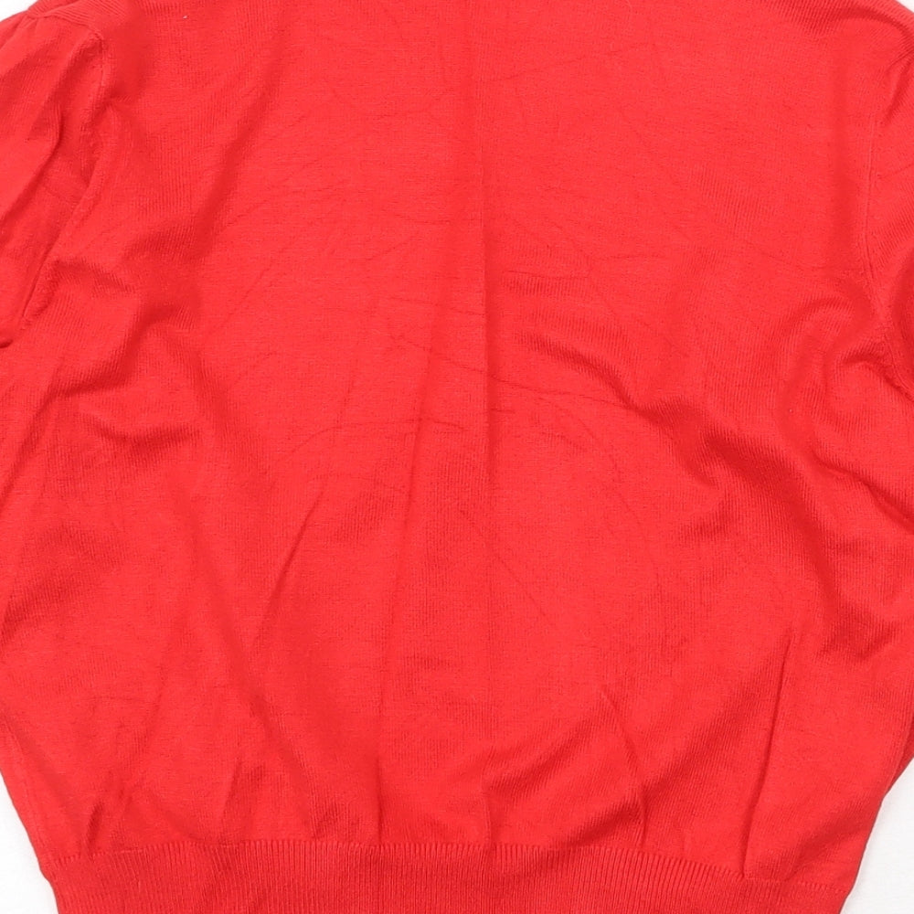 Womens UK Size 8 Marks and Spencer Red Cardigan Jumper