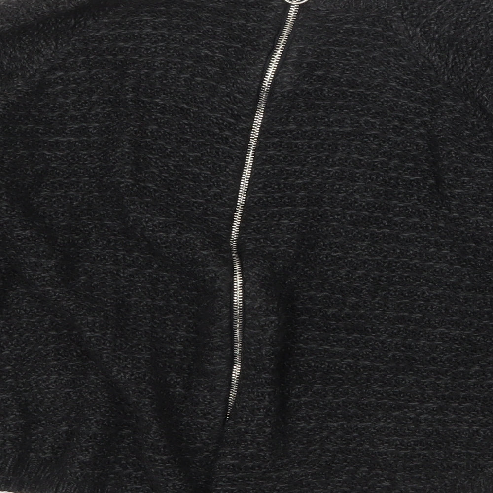 Golddigga Womens Black Round Neck Acrylic Pullover Jumper Size 8