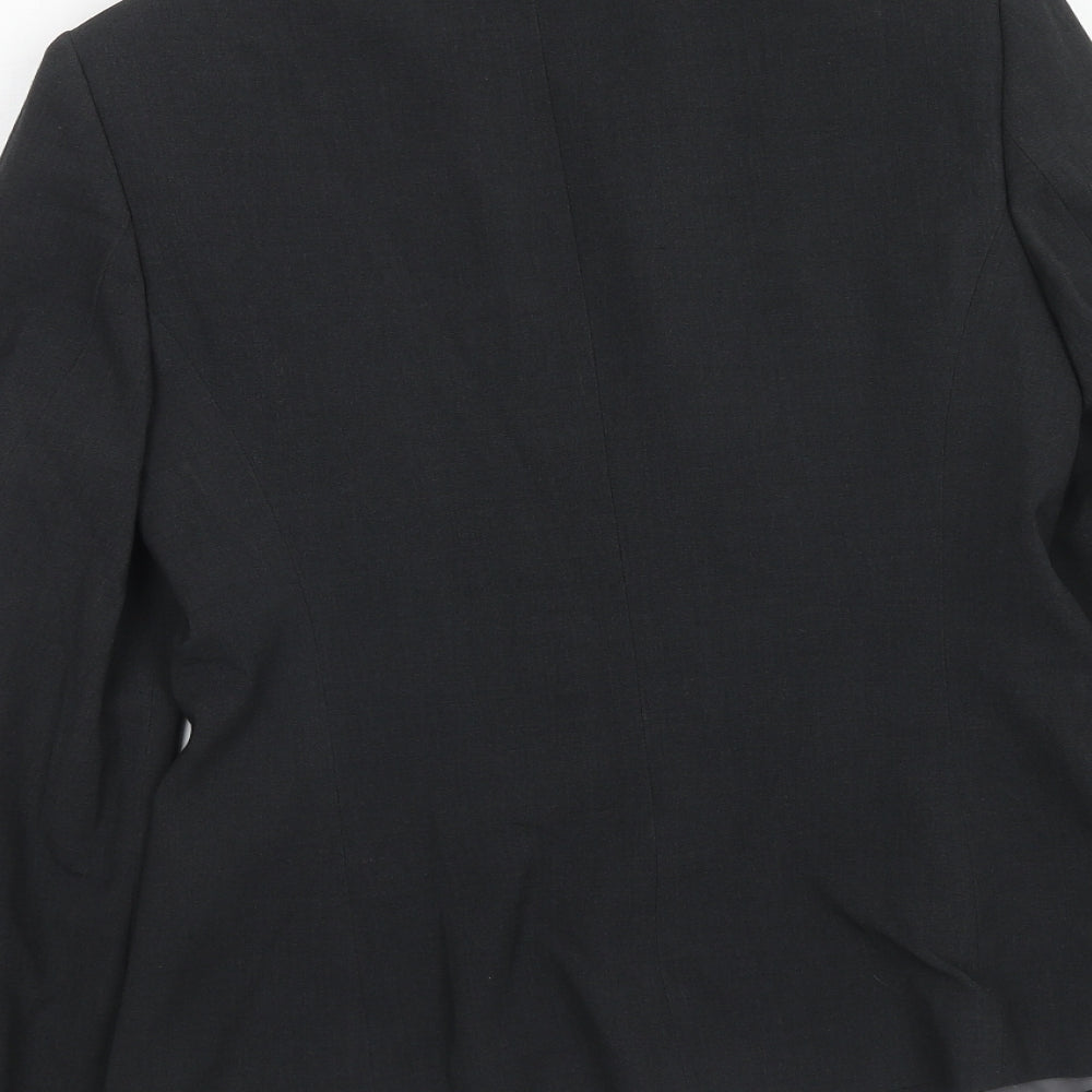 Marks and Spencer Womens Grey Polyester Jacket Blazer Size 10