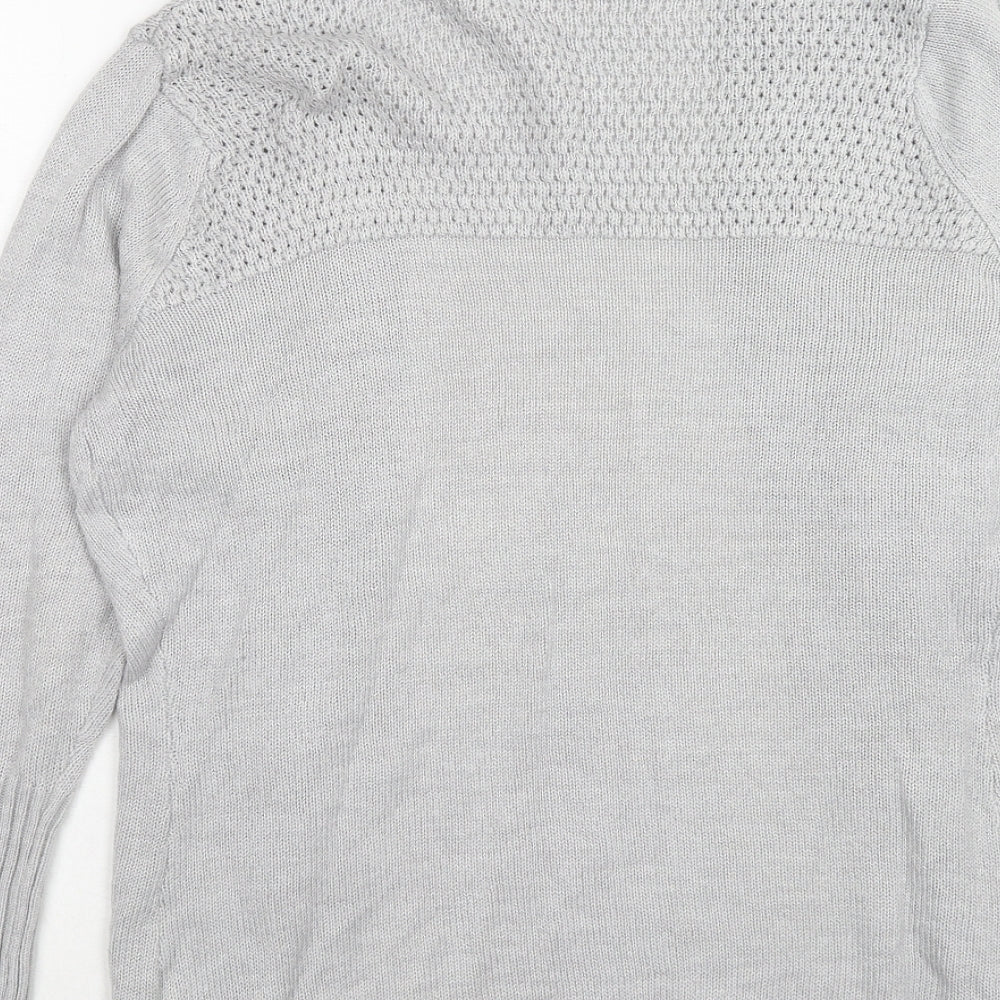 Womens UK Size 12 Miso Grey Cardigan Jumper