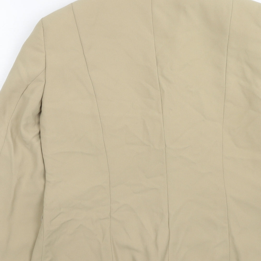 Womens UK Size 10 Busy Regular Beige Suit Jacket