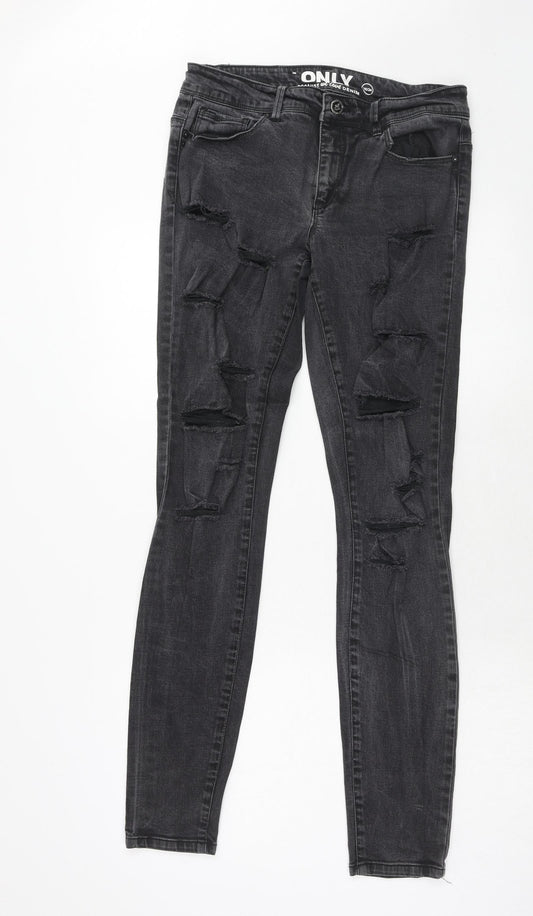 Womens UK Size 30 in Only Regular Fit Skinny Black Jeans