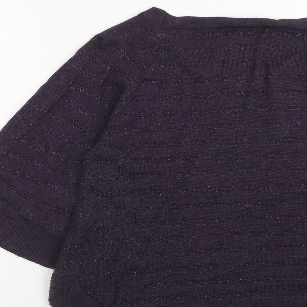 a.v.v Standard Womens Purple Roll Neck Acrylic Pullover Jumper Size 10