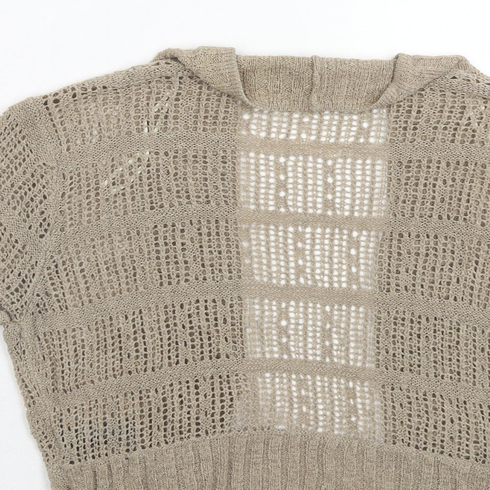 Womens UK Size L M&Co Brown Cardigan Jumper