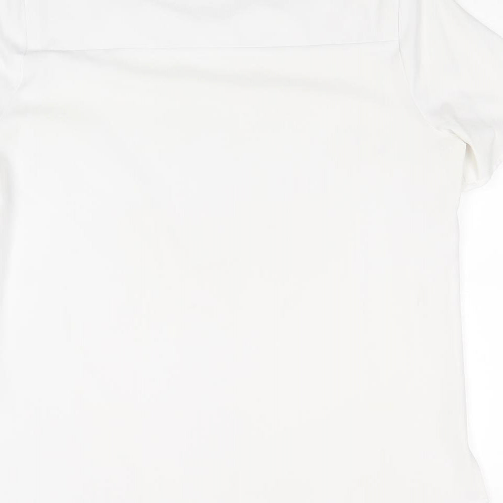 Womens UK Size 12 Vortex White Basic Blouse
