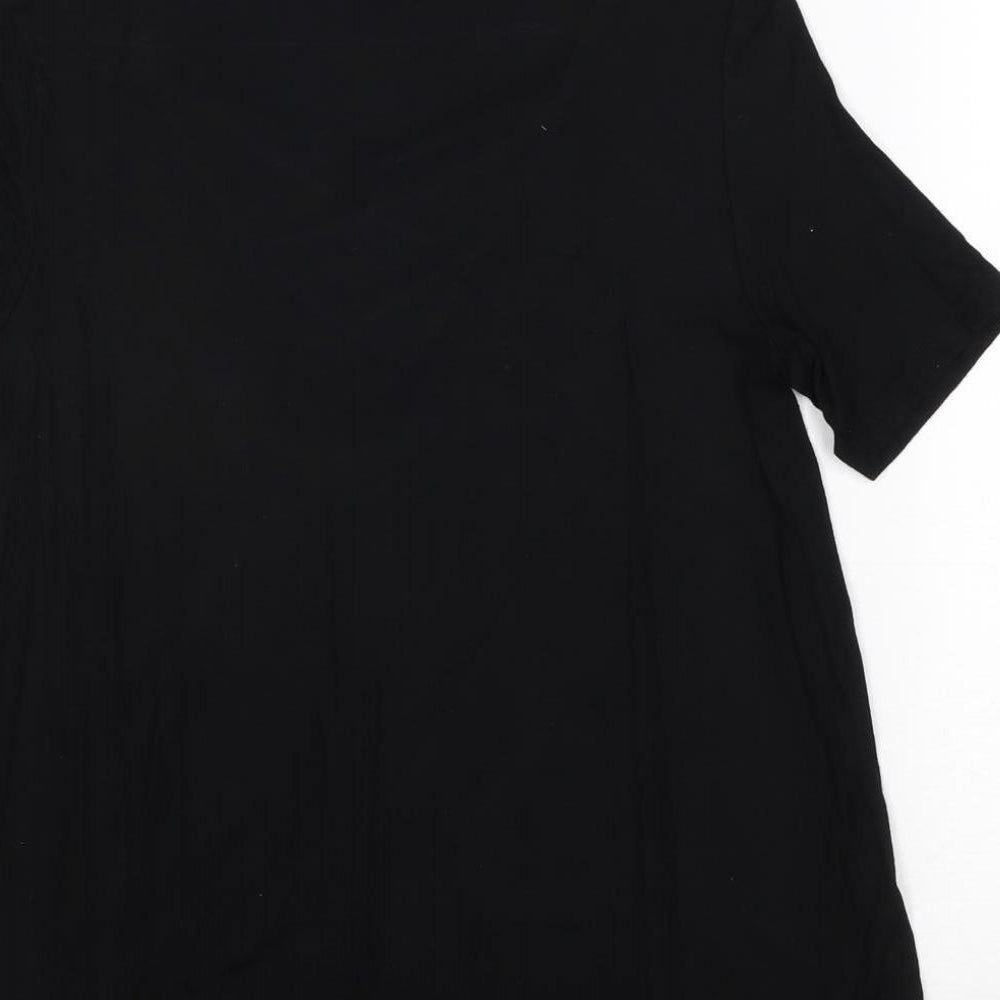 Womens UK Size 6 Topshop Black Basic Blouse