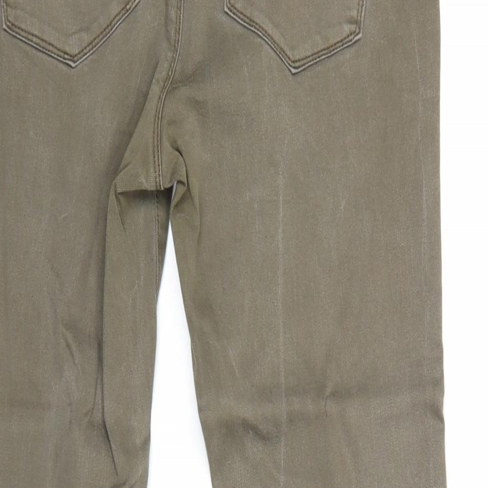 VERO MODA Womens Green Cotton Skinny Jeans Size 30 in Regular Zip