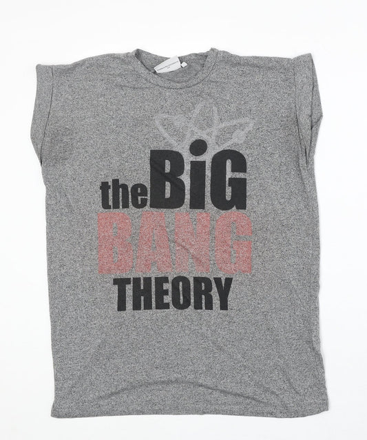 Womens UK Size 10 Atmosphere Grey Basic T-Shirt