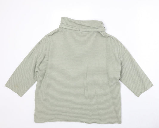 Kaleidoscope Womens Green Roll Neck Viscose Pullover Jumper Size 16
