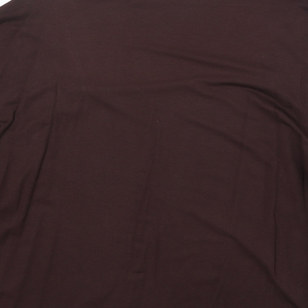 CC Womens Brown Viscose Basic T-Shirt Size XL Square Neck