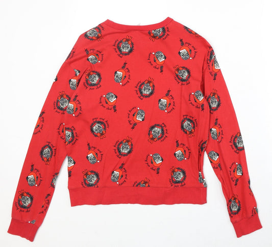Womens UK Size XS Divided by H&M Red Pullover Sweatshirt