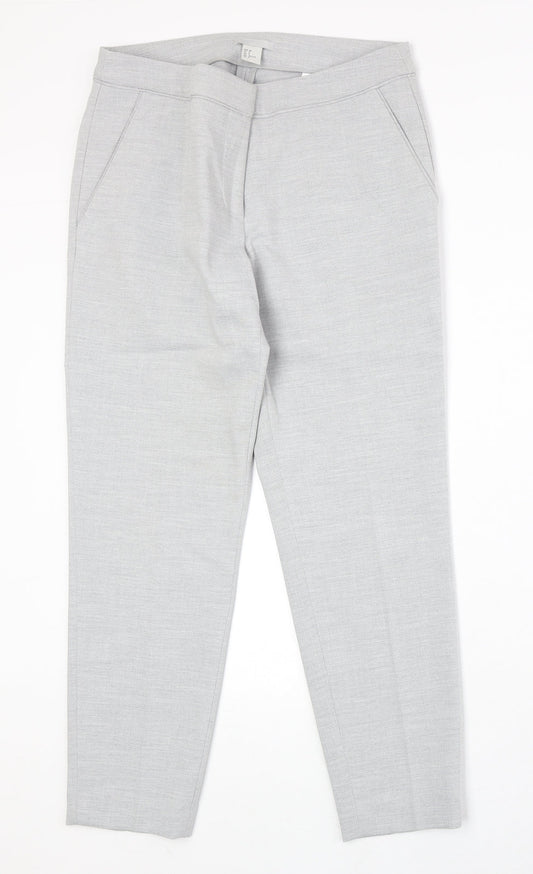Womens UK Size 12 H&M Regular Fit Chino Grey Trousers