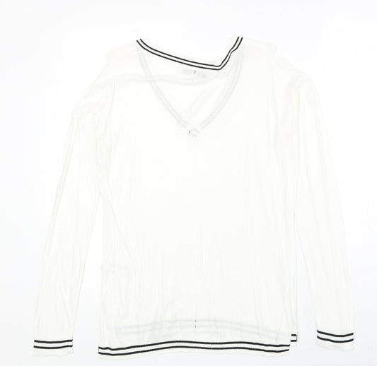 Womens UK Size 10 NEXT Ivory Pullover Jumper