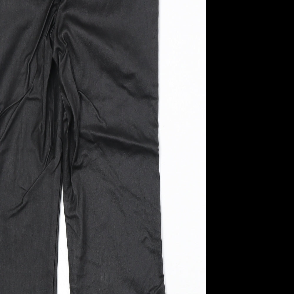 Womens UK Size 10 Missguided Regular Fit Black Trousers