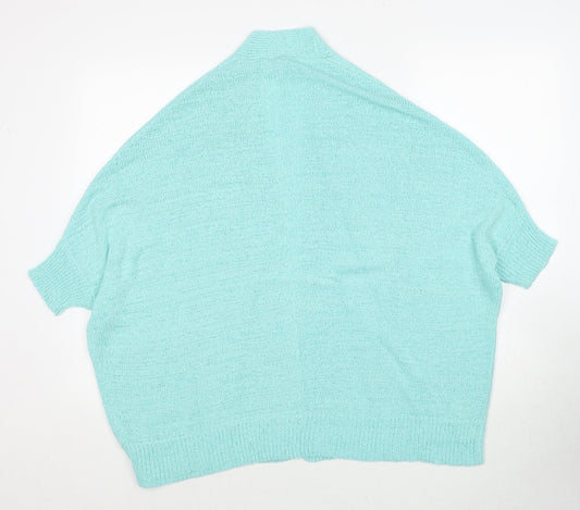 Anthology Womens Blue V-Neck Acrylic Cardigan Jumper Size 12