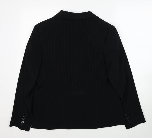Womens UK Size 16 AMARANTO Regular Black Blazer