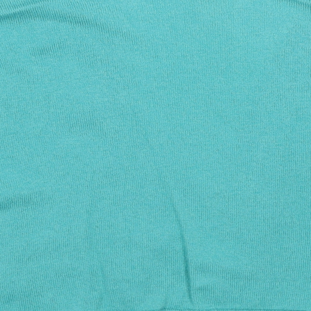 TU Womens Blue V-Neck Cotton Cardigan Jumper Size 10