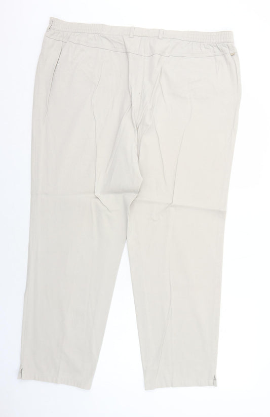 TONI Mens Beige Cotton Trousers Size 42 in Regular Zip
