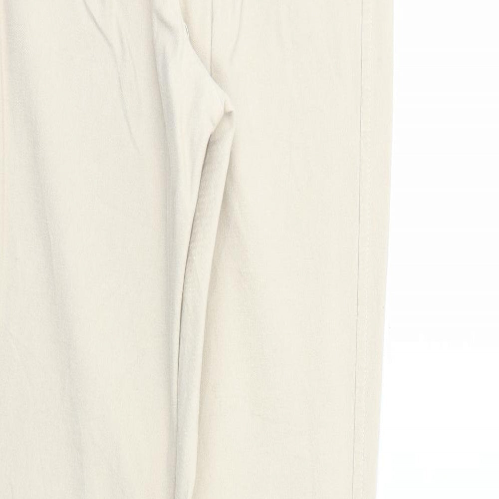 Two of Us Womens Beige Cotton Trousers Size M Regular
