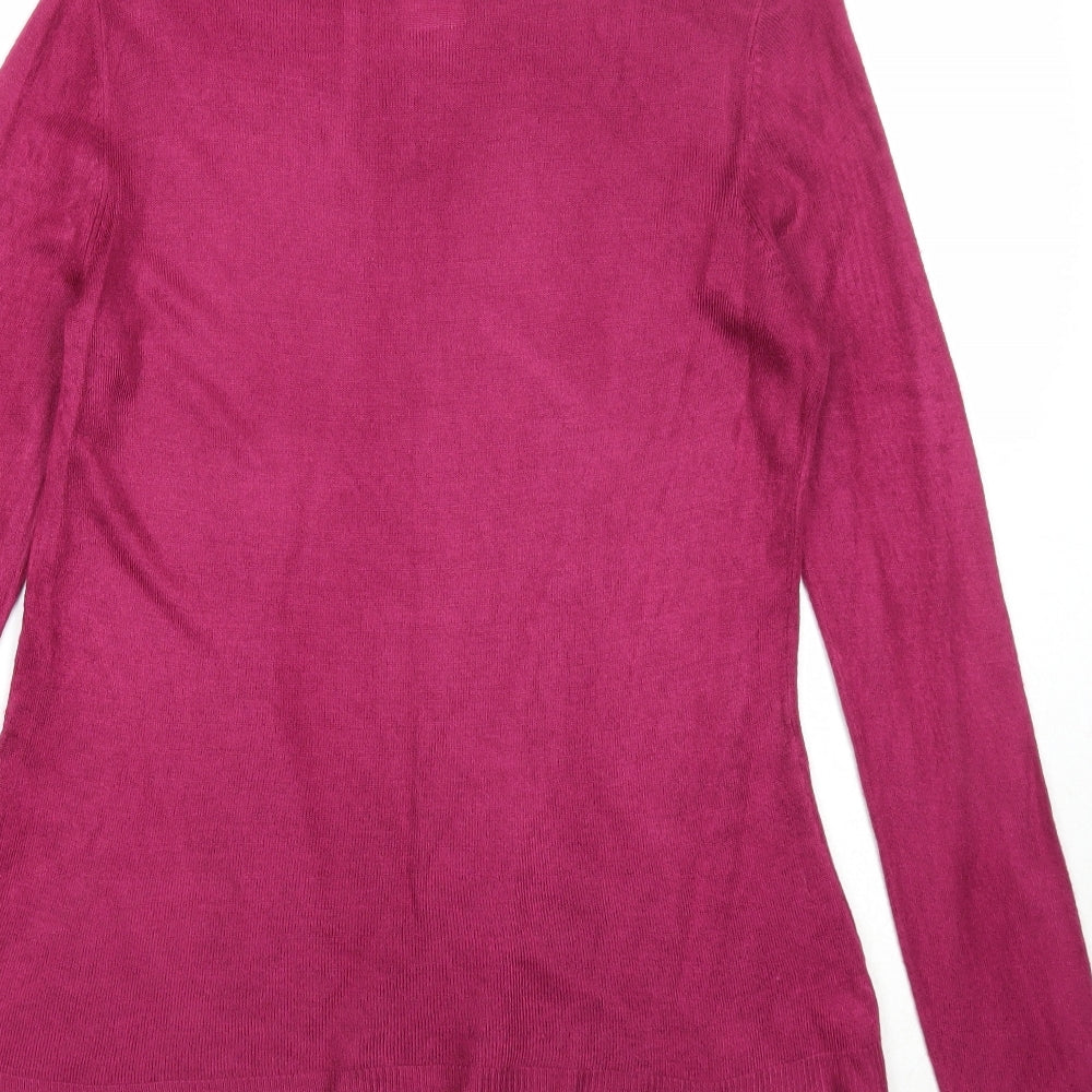 Womens UK Size 10 Love Knitwear Purple Pullover Jumper