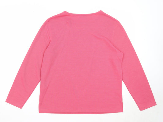 Womens UK Size S Bonmarché Pink Pullover Jumper