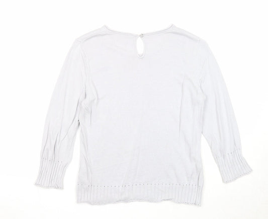Womens UK Size 10 Monsoon Grey Pullover Jumper