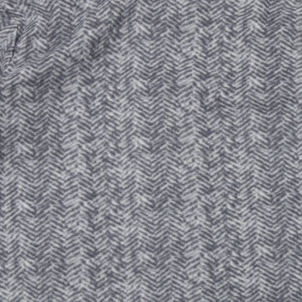 Anna De Lancay Womens Grey Herringbone Pea Coat Coat Size S Button