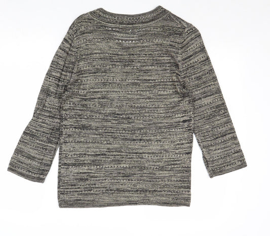 Country Casuals Womens Gold V-Neck Viscose Pullover Jumper Size S