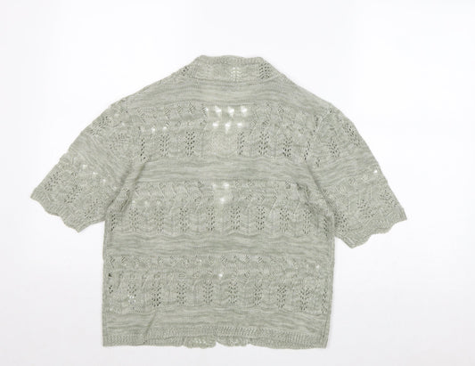 Womens UK Size 10 Damart Green Cardigan Jumper