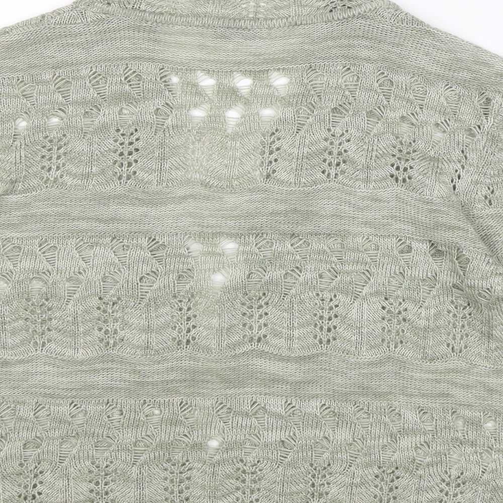 Womens UK Size 10 Damart Green Cardigan Jumper