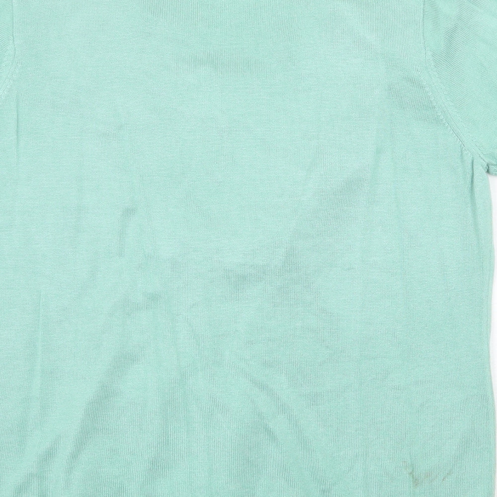 Womens UK Size 14 Per Una Green Pullover Jumper