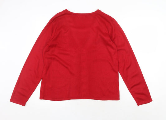 Womens UK Size M Bonmarché Red Pullover Jumper