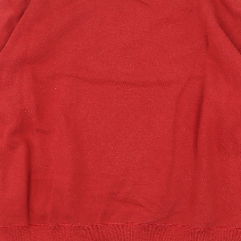 Courir Mens Red Cotton Pullover Sweatshirt Size S